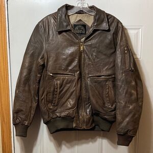 Vintage Flight Brown Leather Jacket 40